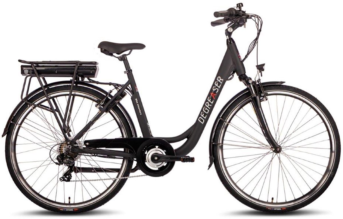 Degreaser dames ebike 50 cm 10.4 Ah 7sp zwart