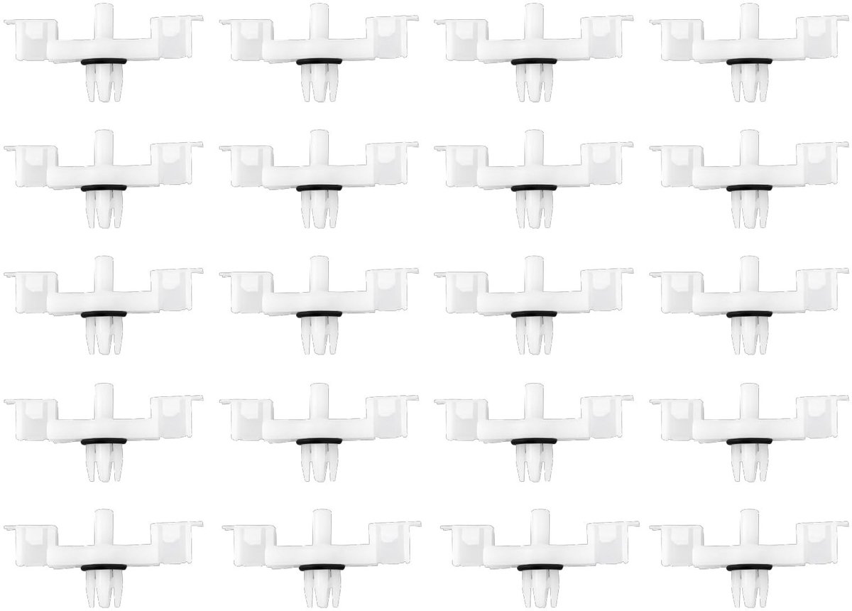Dailygoods - Dailygoody - Body Trim Clips - Vervangingsonderdelen - Wit en Zwart - Body Trim Clips - 20 stuks - Geschikt voor VW Touareg en Porsche Cayenne