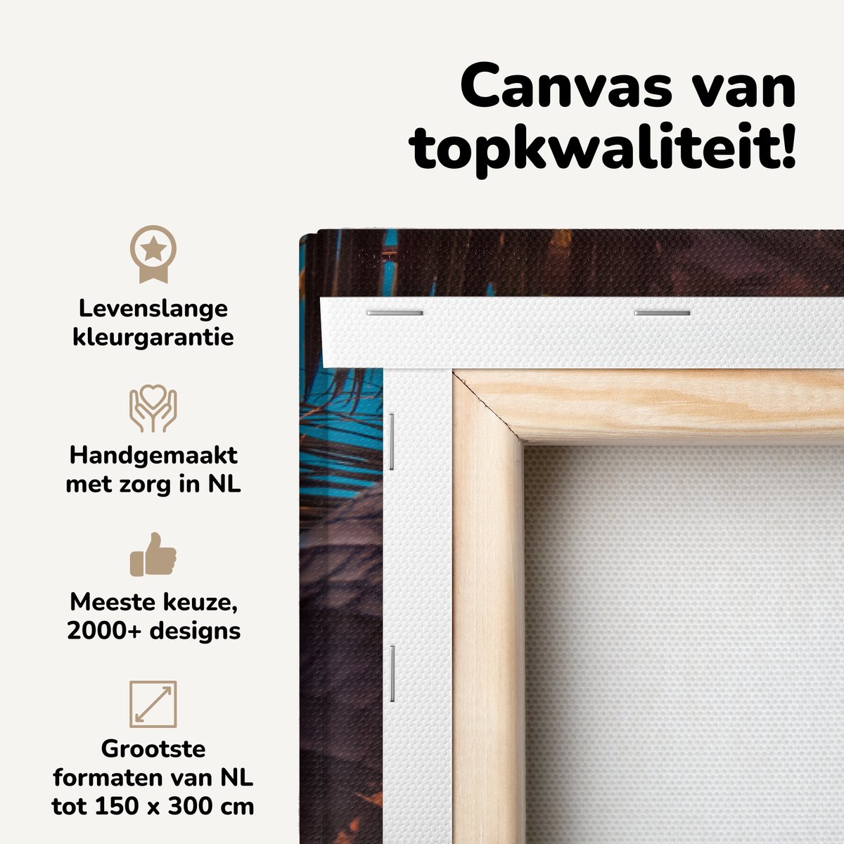 Canvas schilderij 120x80 cm - Wanddecoratie Parasol - Stoelen - Strand - Muurdecoratie woo