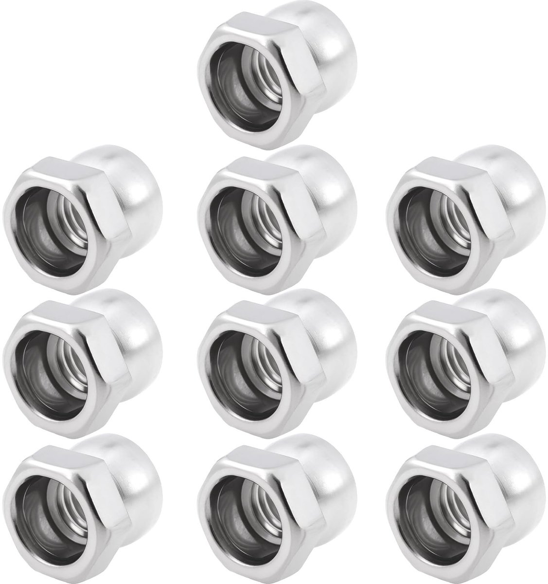 Dailygoods - 10 Stuks RVS Moeren M8 Break Off Shear Beveiliging