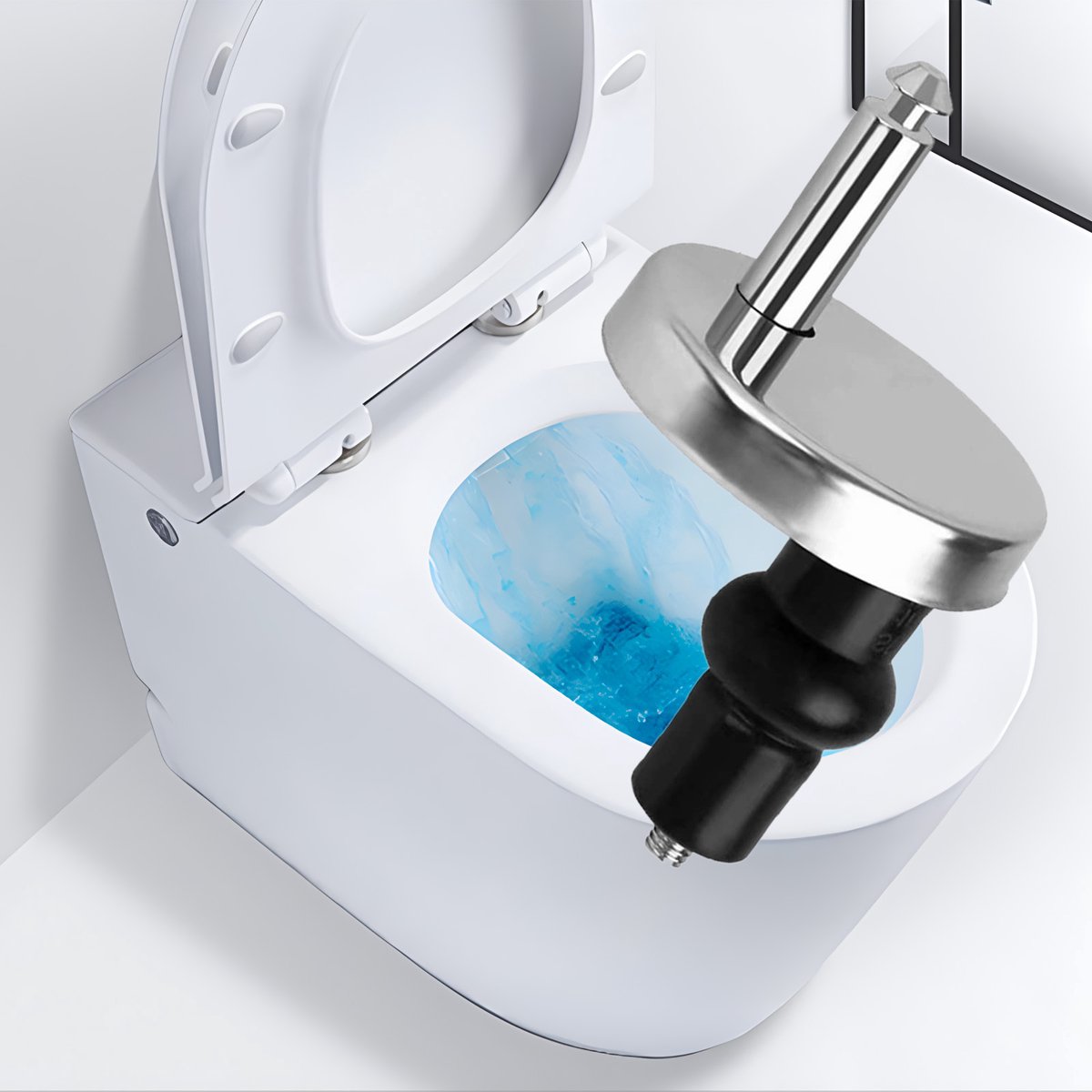 FloraGrace WC-bril Bevestiging - Toiletbril Reserveonderdelen - Bevestigingsset met Schroeven, Afdekdoppen en Klapbeugels - Zilver