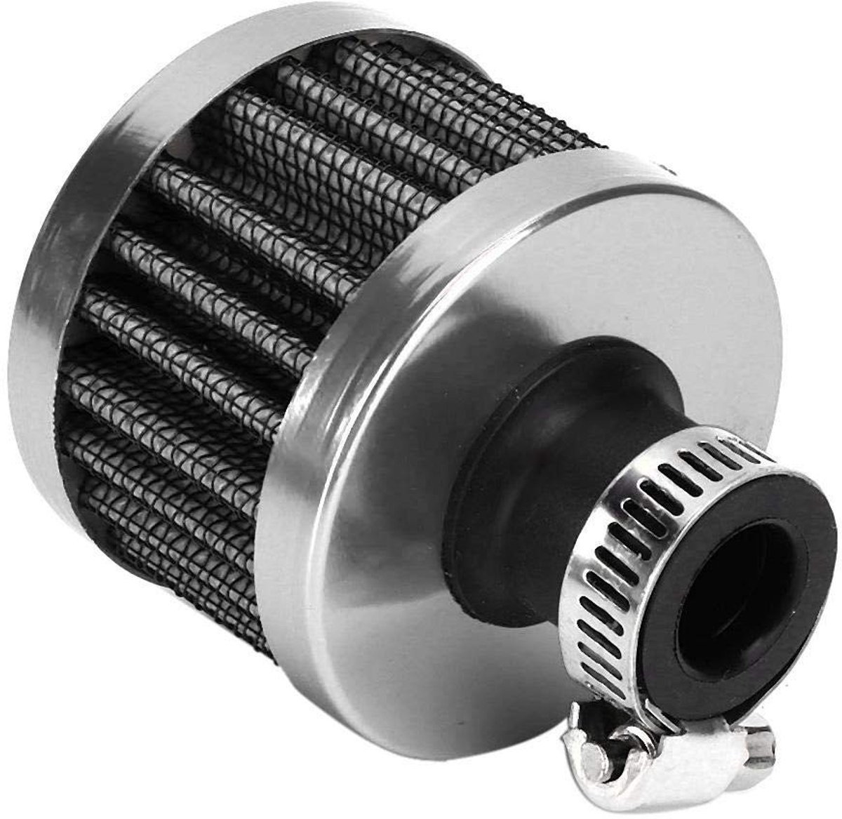 Dailygoods - Dailygoody - Universele Mini Luchtinlaat Filter - Auto Accessoire - Zilver - Verbeterde Luchtstroom - Verminder Slijtage - Geschikt voor Diverse Auto'...