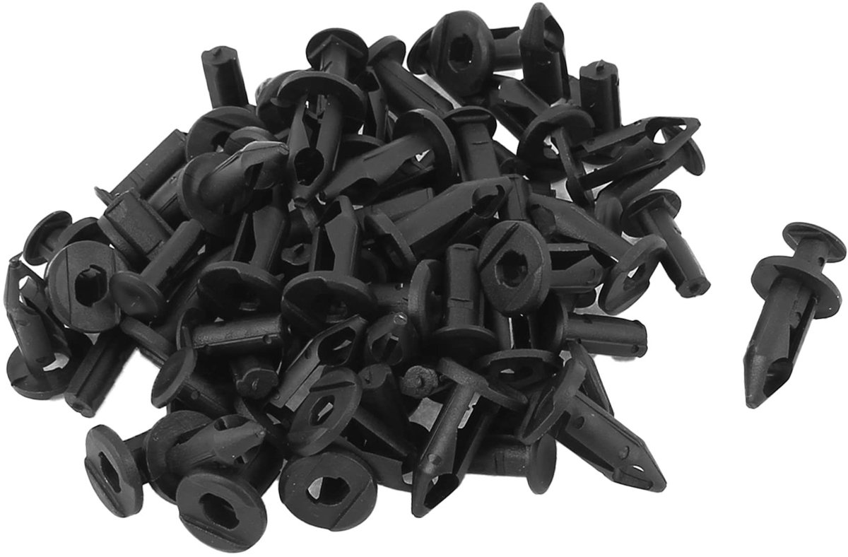 Dailygoods - Klinknagels voor Bekleding Clip Set van 40 Stuks Zwart