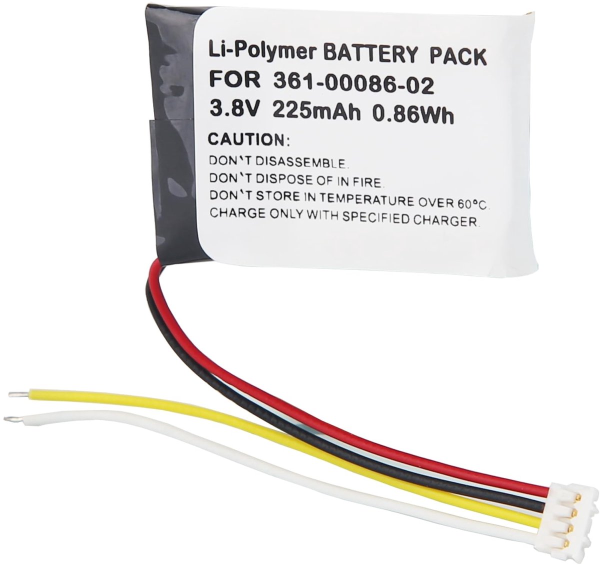 Dailygoody - Li-polymeer-accupack - 3,8 V - Betrouwbare energieoplossing - Compact formaat - 225 mAh - Vervangingsaccu - Geschikt voor 361-00086-02 -
