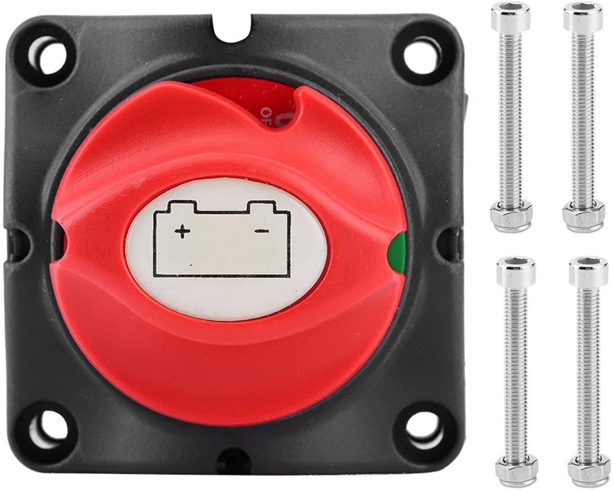 Dailygoody - Solidchoice - Dailygoody - Batterijschakelaar - 12V 600A - Hoofdschakelaar voor continue stroomisolatie - Compact formaat - Geschikt voor RV en Marine - Ideaal