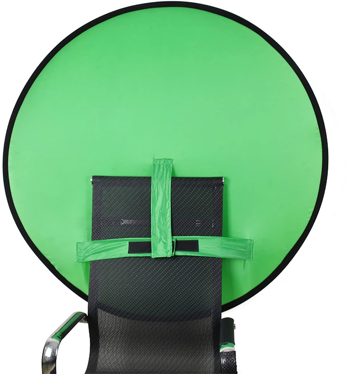 Dailygoods - Dailygoody - Opvouwbare Achtergrond - Draagbaar Fotografie Scherm - Rolgordijn 75 cm - Groene Polyester Achtergrond - Geschikt voor Live Streaming - L...
