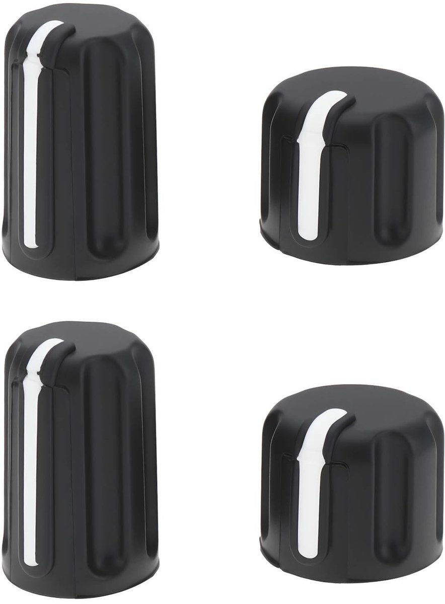 Dailygoods - Dailygoody - Radio Knop Caps - 4 Stuks - Zwart - Volume Knop - Geschikt voor Motorola XPR7350 XPR7550 XPR7580 - Duurzaam en stevig