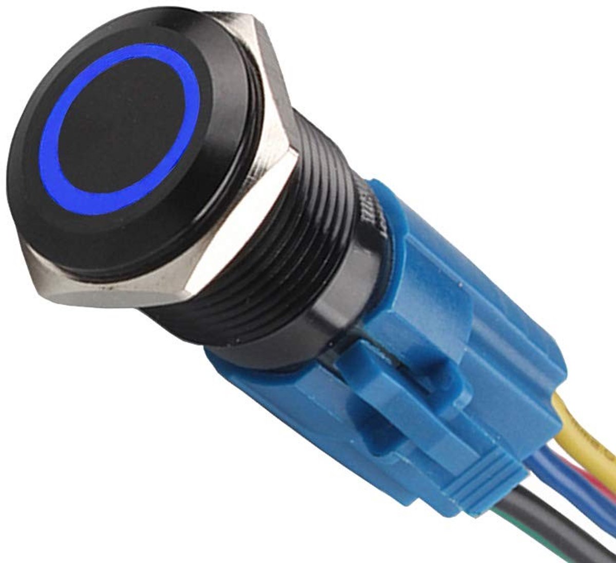 Dailygoods - Dailygoody - Schakelaar - Push Button Switch - 16mm - LED verlichting - Rocker Switch - Geschikt voor voertuigen - Zwart