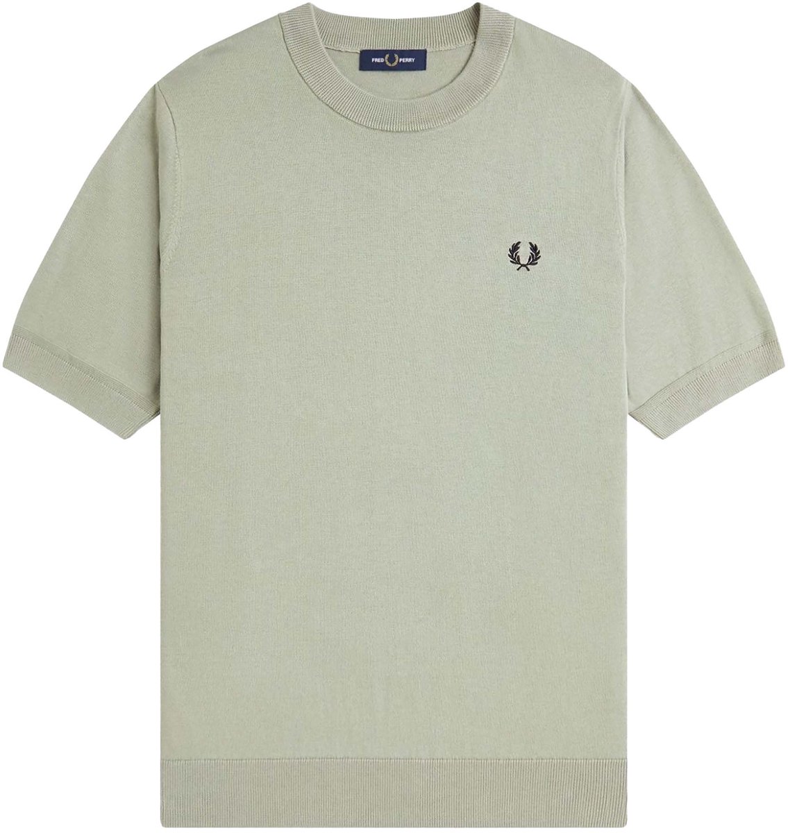 Fredperry T-Shirt Fp Cotton Knitted T-Shirt Fashion Wear Volwassen Groen