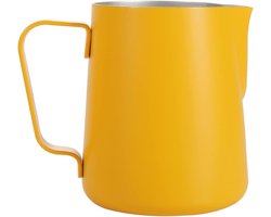 Espresso Melkopschuimer - Opschuimkan Melk - Latte Art Maken - Druppelloze Tuit - 350 ml - Geel