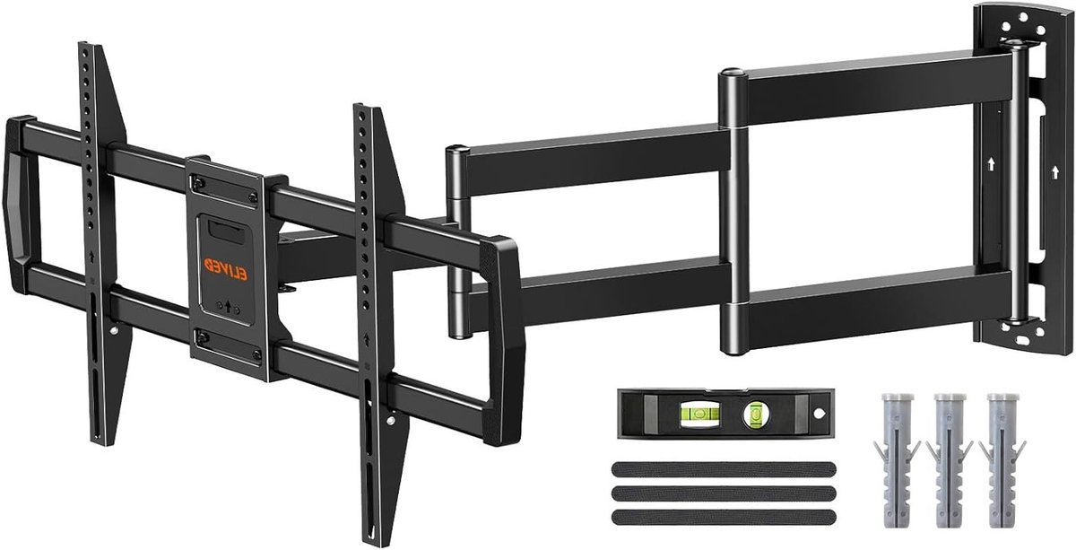 Verstelbare TV Wandbeugel voor 42-75 Inch TV's, Volledige Beweging, Zwenken en Kantelen, Tot 45KG, Max VESA 600x400mm