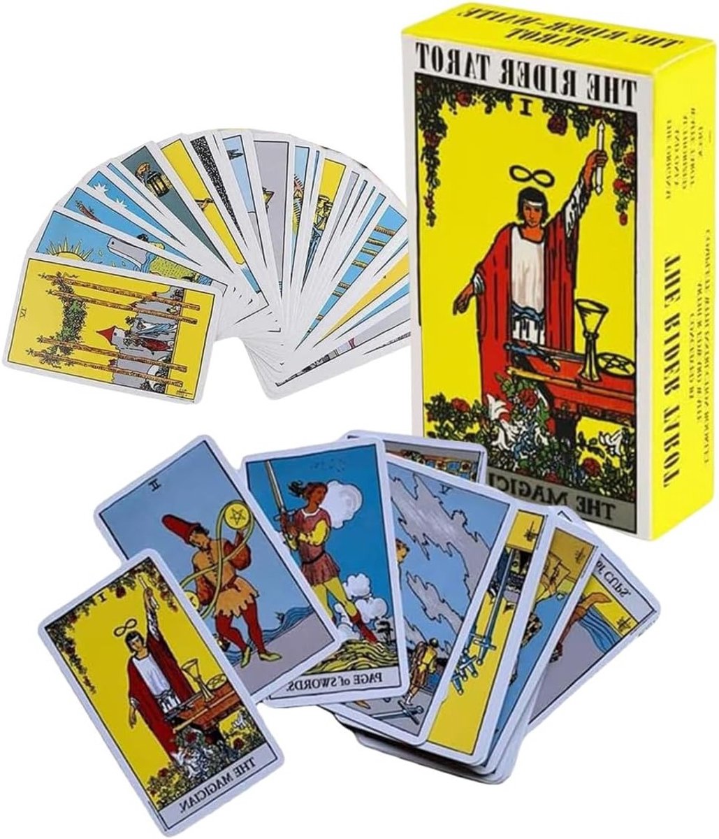Tarotkaarten voor Beginners met Engelse Handleiding, 78 Stevige en Kleurrijke Kaarten, Ideaal voor Spirituele Ontwikkeling en Waarzeggen
