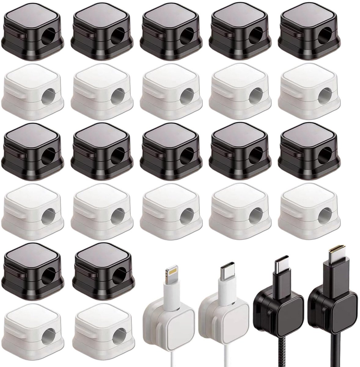 Dailygoods - Set van 24 Magnetische Kabelhouders