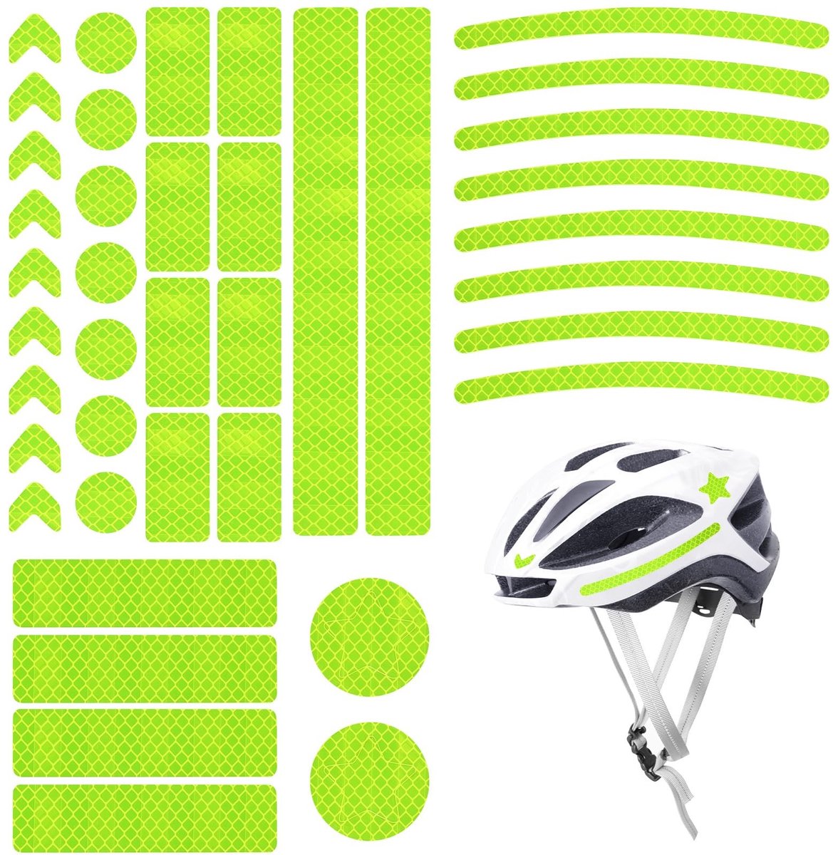 Dailygoods - 42 Stuks Waterdichte Reflecterende Stickers voor Veiligheid