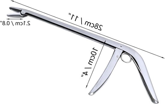 SnelShoppen - 2 Stuks Rvs Hengelsport Haak Verwijderaar - Vis Extractor voor Zoet- en Zoutwater - 28cm Lengte - Duurzaam en Corrosiebestendig Visgerei van Snelshoppen — afbeelding 4