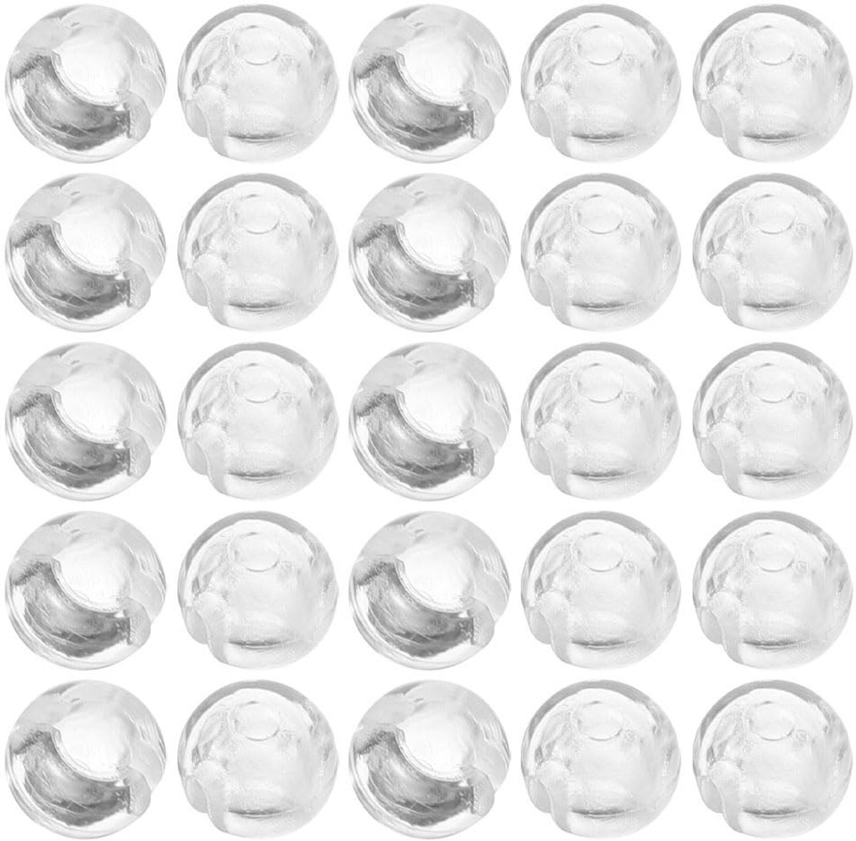 Dailygoods - Dailygoody - Kettingstopper - Parels - Transparant - Kralenaccessoires - Handig voor rolluiken en kettingen - 40 stuks