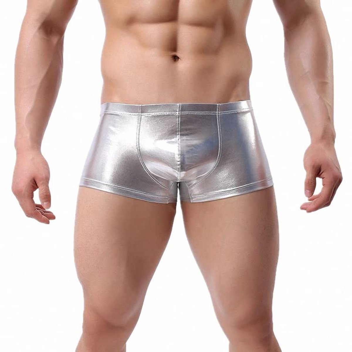 Dailygoods - Dailygoody - Sexy Boxer - Metallic Shiny Shorts - Elastische Lage Taille - Ondergoed voor Mannen - Comfortabele Slips - Geschikt voor Casual Dagen