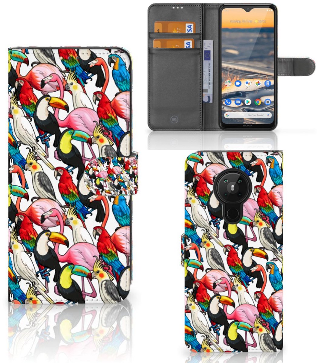 Nokia 5.3 Telefoonhoesje met Pasjes Birds