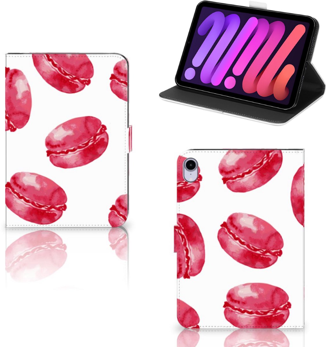 iPad Mini 6 (2021) Tablet Stand Case Pink Macarons