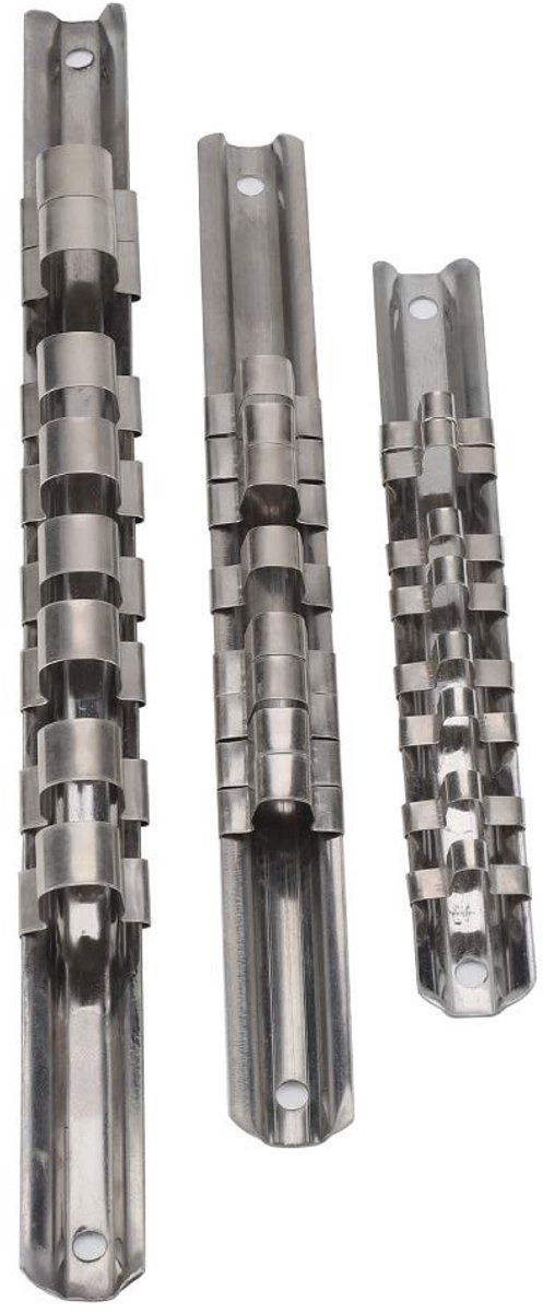 Cosensi - Socket Storage Rack - 3Pcs - 8 Posities - Gereedschap Organizer - Makkelijk te Monteren - Handig voor Werkplaats