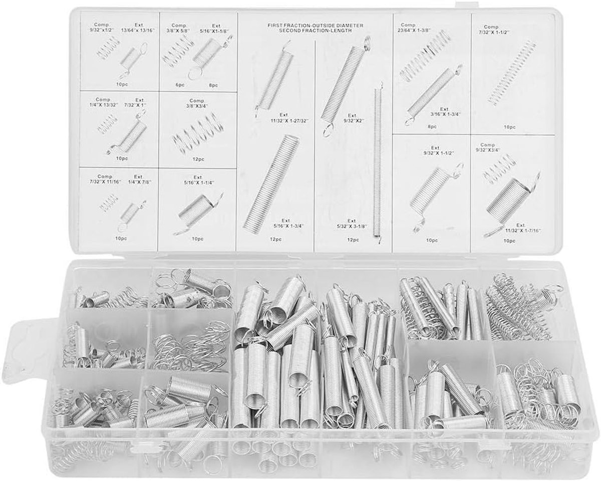 Veren Assortiment - Penveren Set - Klus Benodigdheden - 200 Stuks 20 Maten - 21 x 10.5 x 2.3 cm