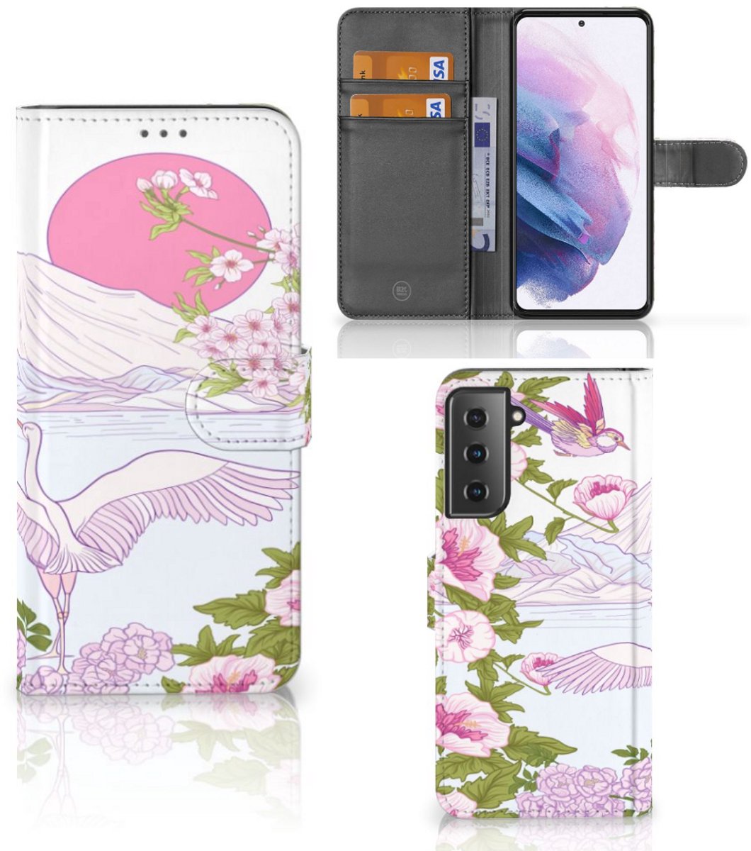 Samsung Galaxy S21 Plus Telefoonhoesje met Pasjes Bird Standing