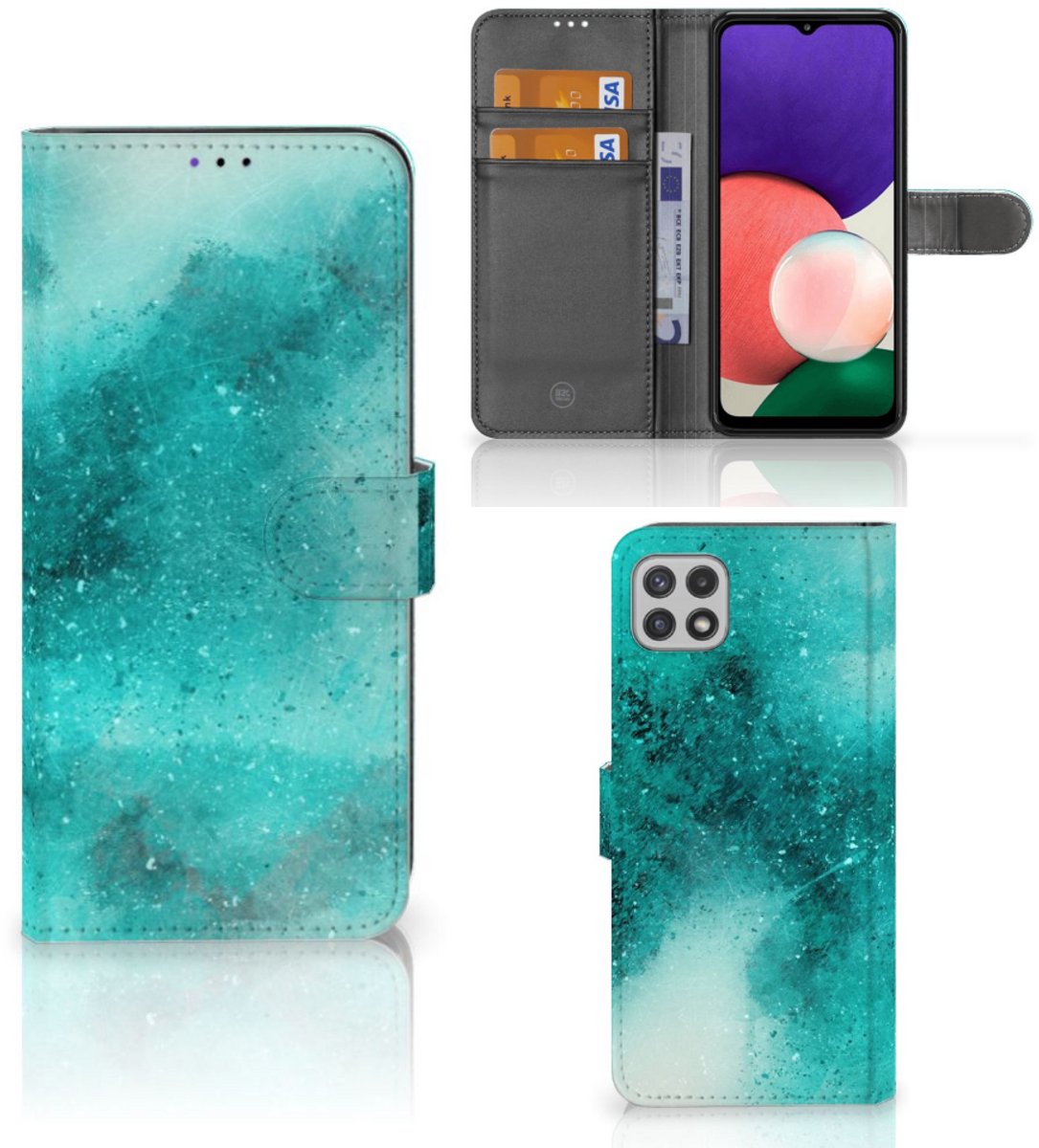 Hoesje Samsung Galaxy A22 5G Painting Blue