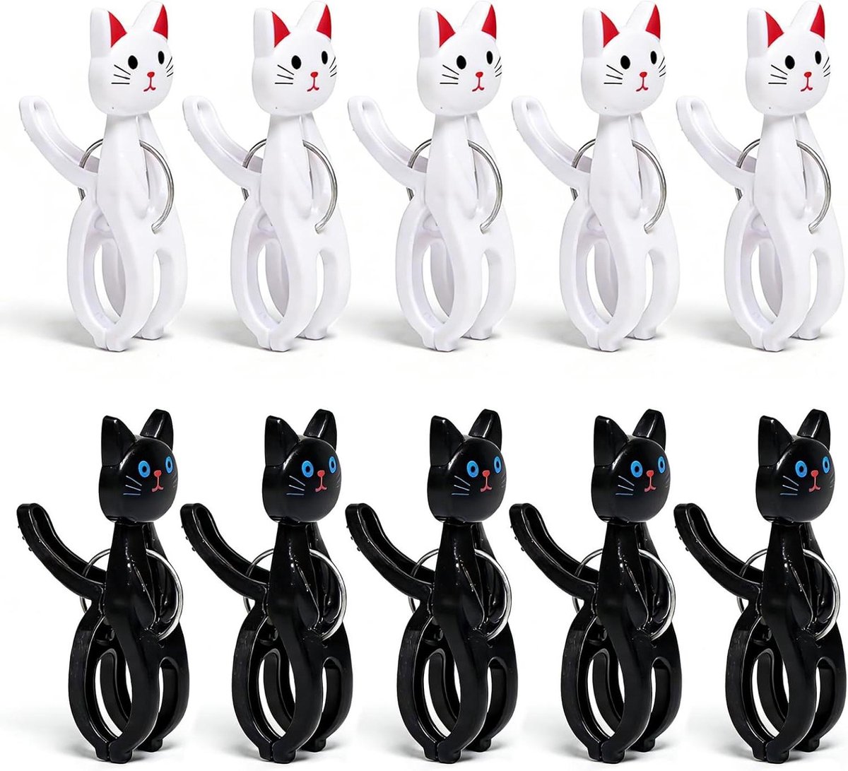 Strandhanddoekclips - Handdoekhouders - Strandstoel Bevestigen - Schattig Katten Design -