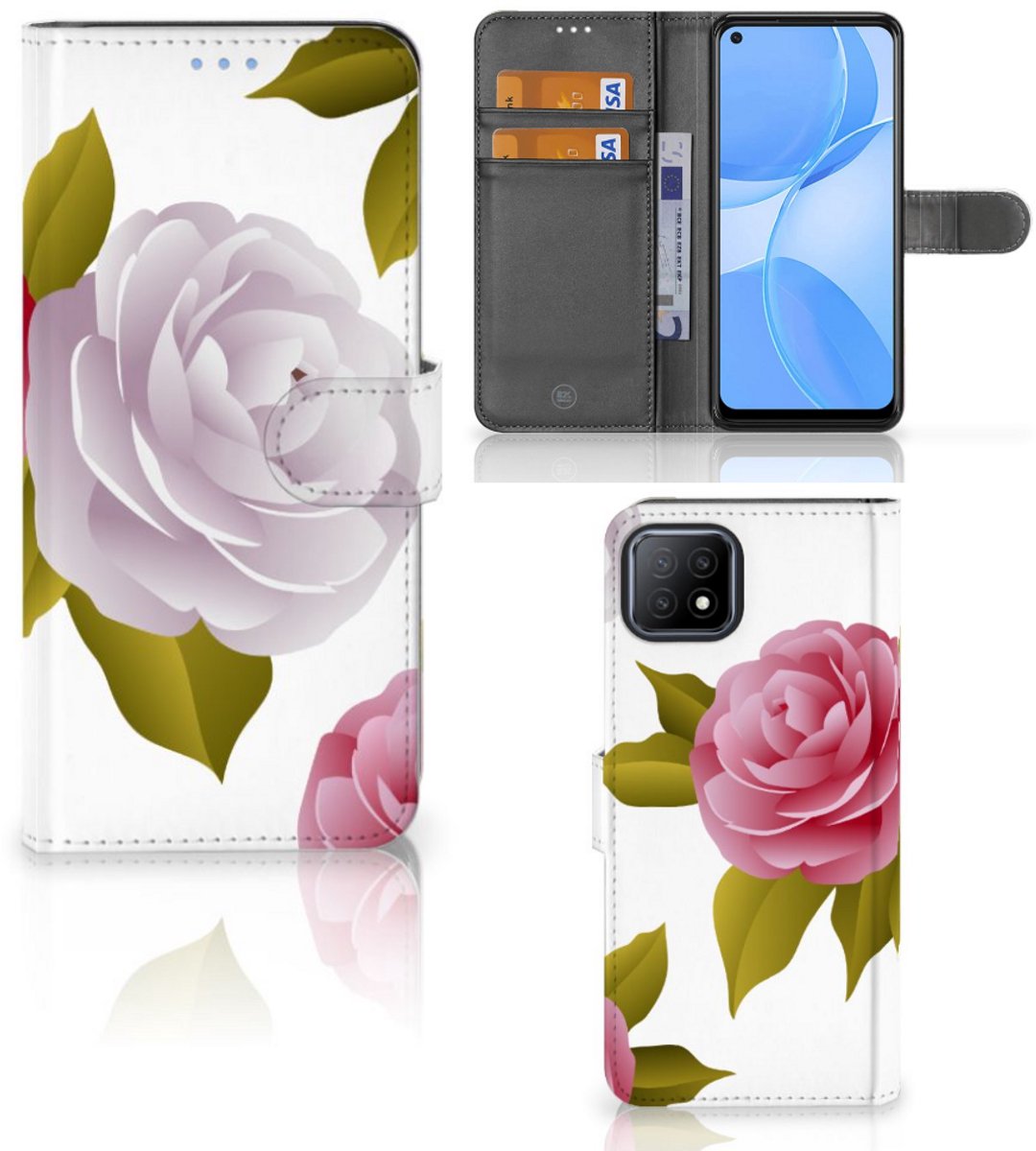 OPPO A73 5G Hoesje Roses