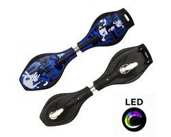 Blauw wave board LED waveboards skateboard met licht StreetSurfing Board Wave Props gratis draagtas