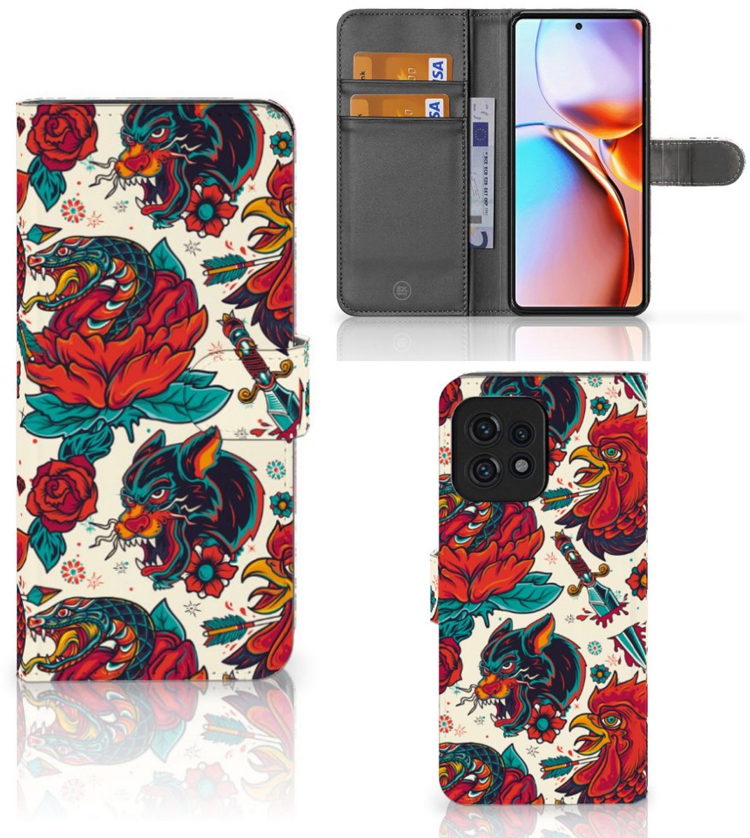 Boekhoesje voor Telefoonhoesje met foto voor Motorola Edge 40 Pro Old Skool