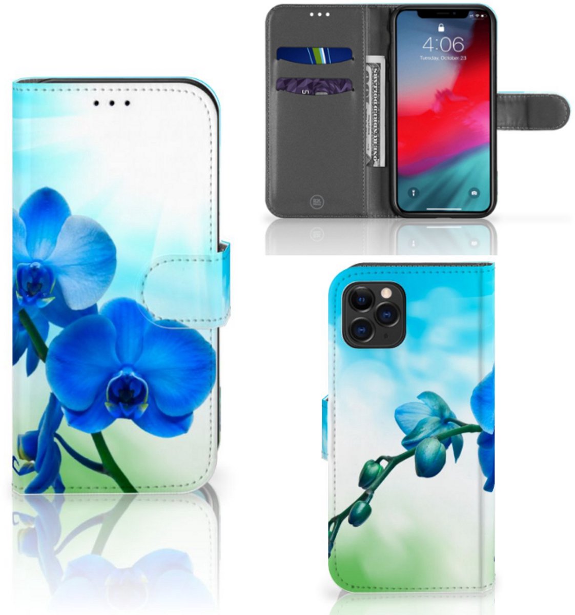 Apple iPhone 11 Pro Hoesje Orchidee Blauw - Cadeau voor je Moeder