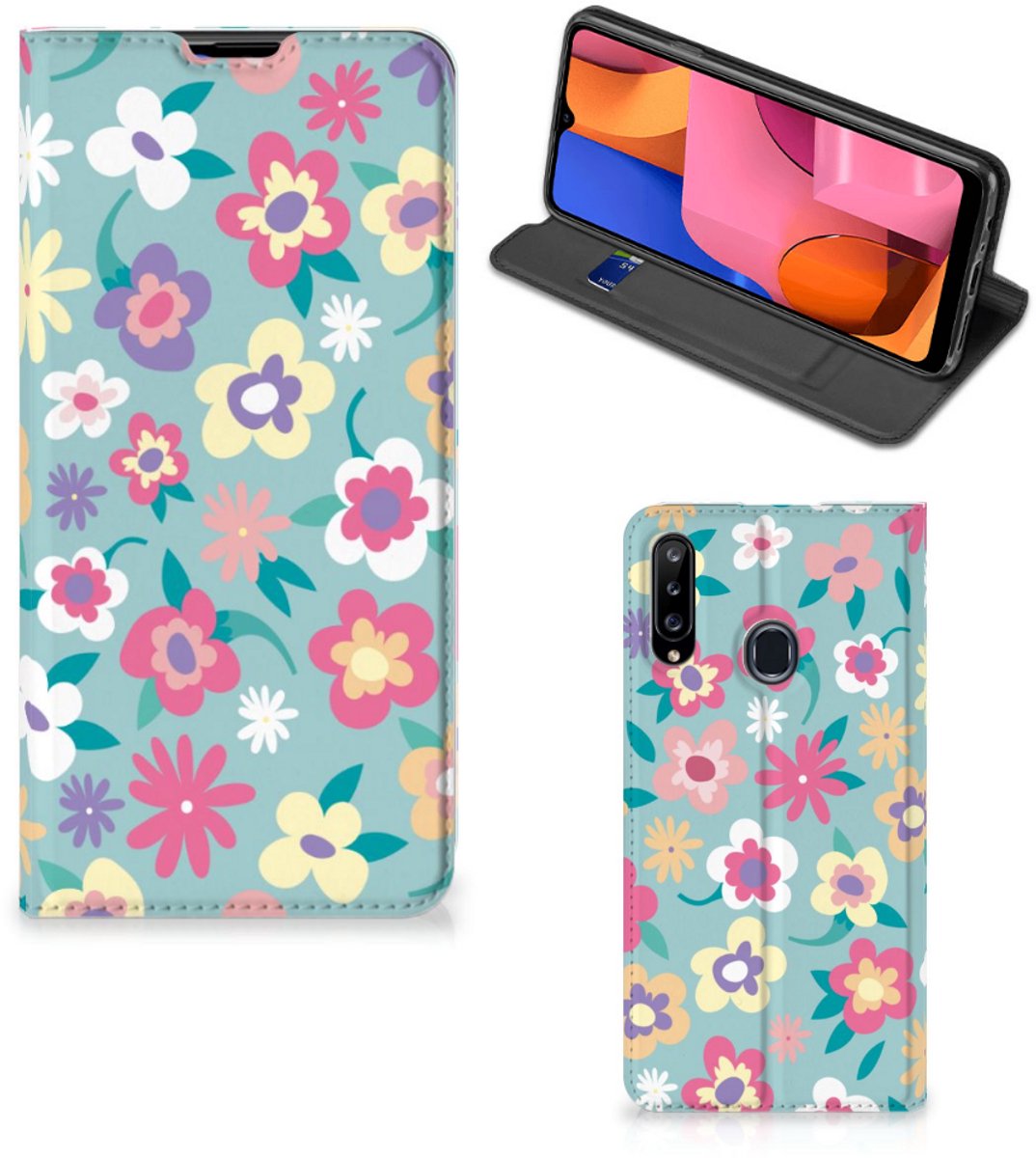Samsung Galaxy A20s Smart Cover Flower Power