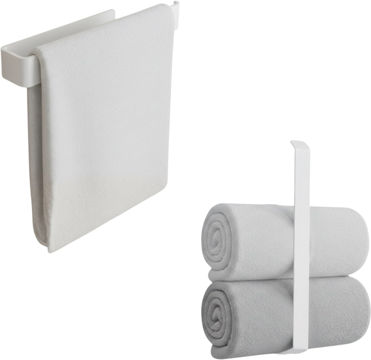 Anwicar Handdoekenrek Zonder Boren - Breedte 30 cm - Towel Holder - Wit 30x20x6 cm