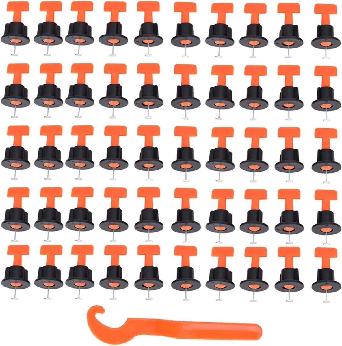 Tegel Leveler - Vloer Leveling Tool - Vlakke Tegels Leggen - Roestvrijstalen Naalden - 50 Stuks - Roestvrij Staal