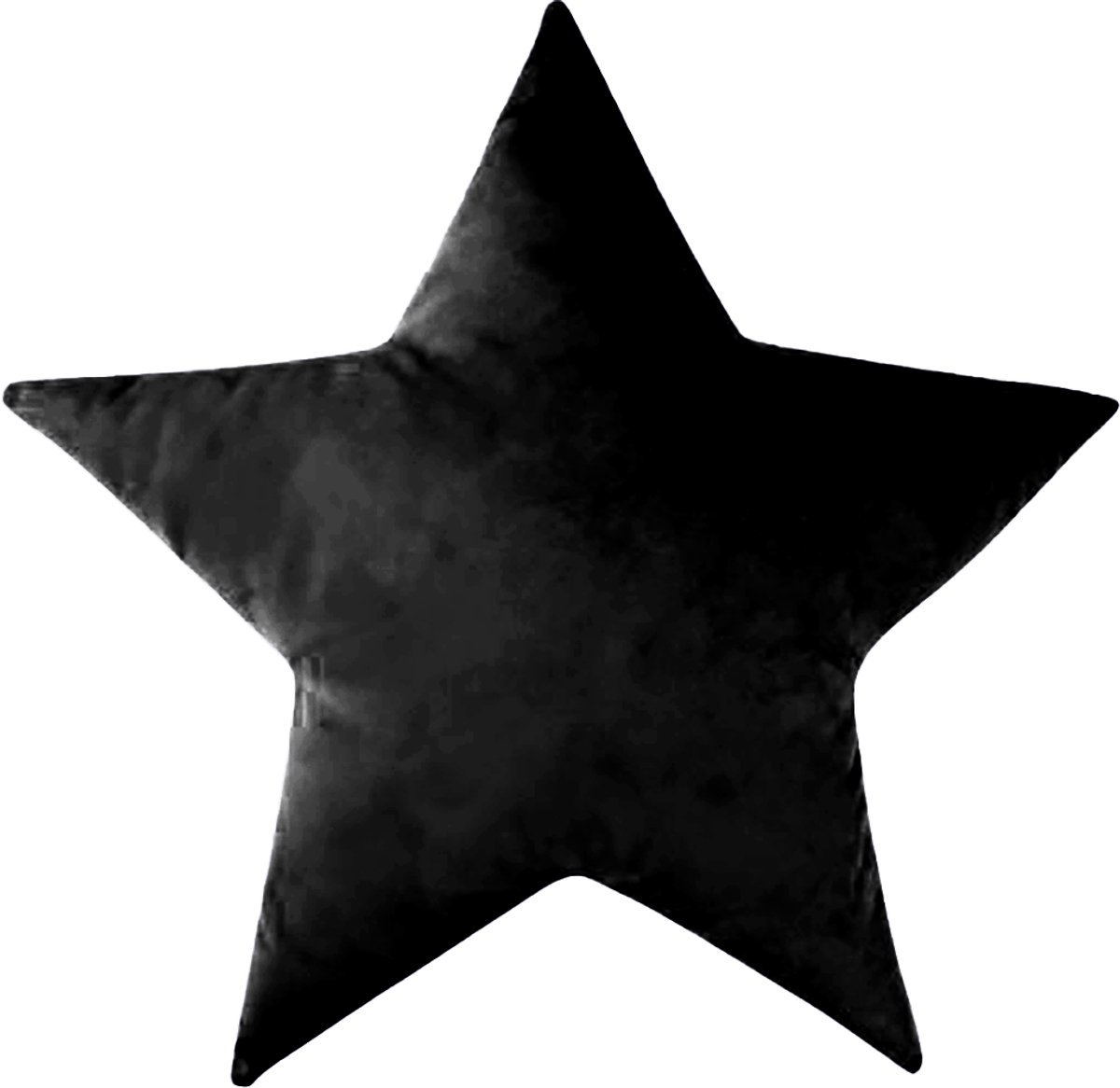 Decordruk Velvet - Sierkussen - Zwarte Ster - 42cm - Zacht en Pluizig