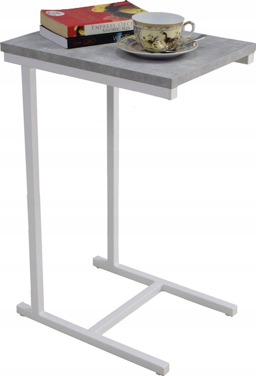 FutuStal EKO Serie - Bijzettafel - Biały Mat - Beton Licht Wit;Beton Lichtgrijs