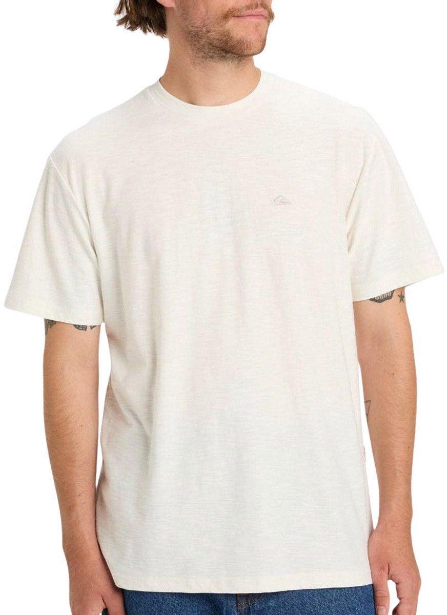 Quiksilver Slub Roundneck Heren T-shirt Eqykt04391-wbk0 Kleur Wit