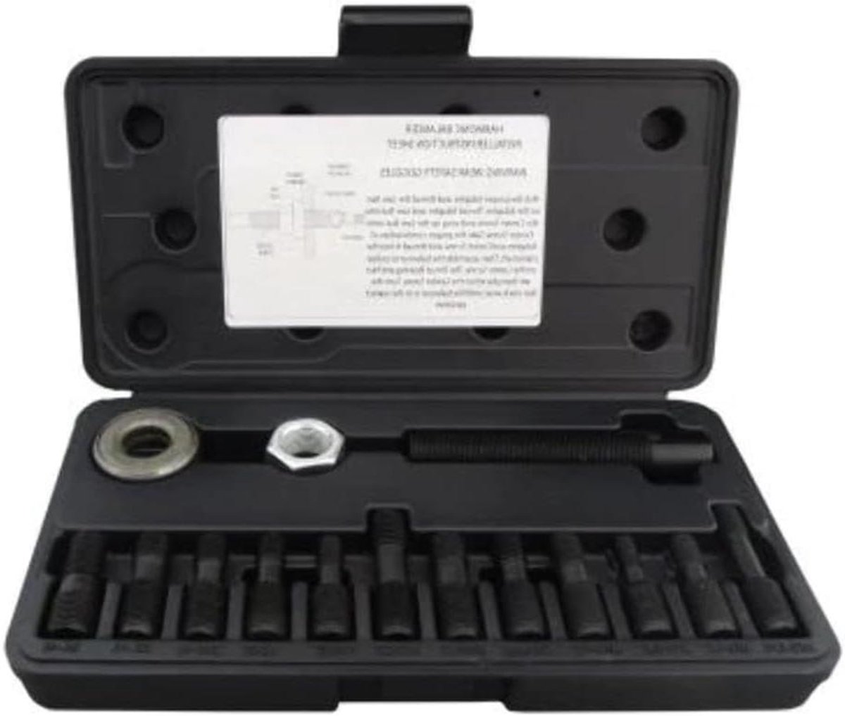 Balancer Installer Kit - Krukas Pulley Tool - Motoronderdelen Monteren - 12 Adapters Inbegrepen - Niet Gespecificeerd - Zwart Oxide