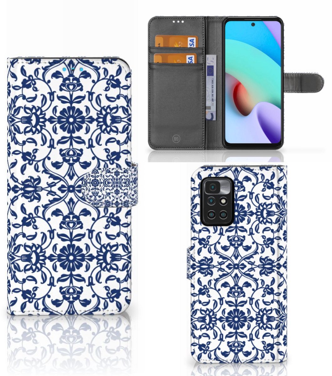 Xiaomi Redmi 10 Hoesje Flower Blue