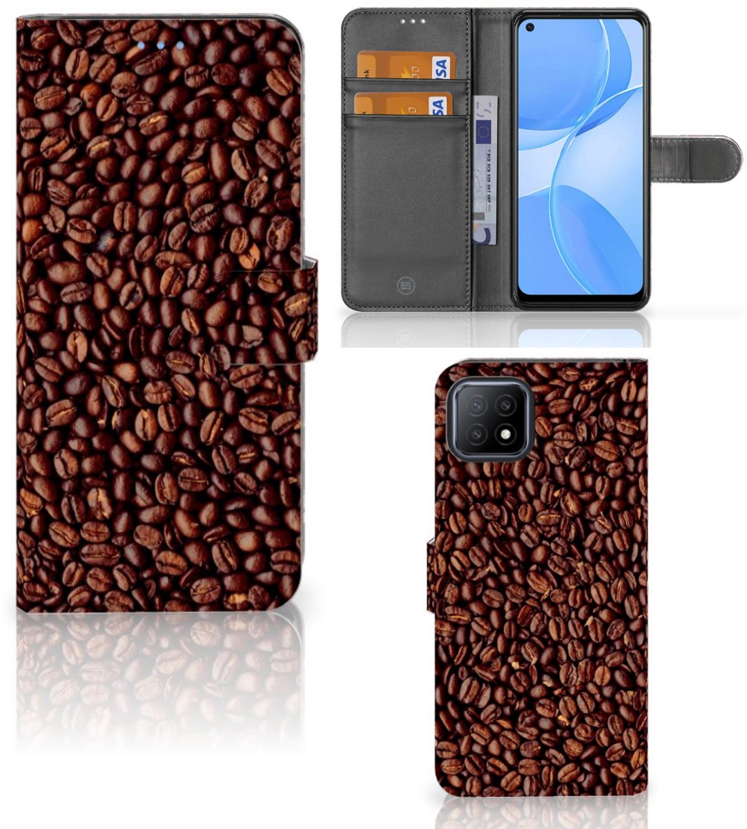OPPO A73 5G Book Cover Koffiebonen