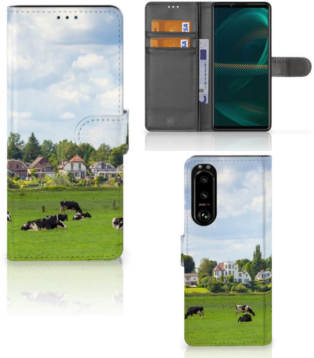 Sony Xperia 5III Telefoonhoesje met Pasjes Koeien