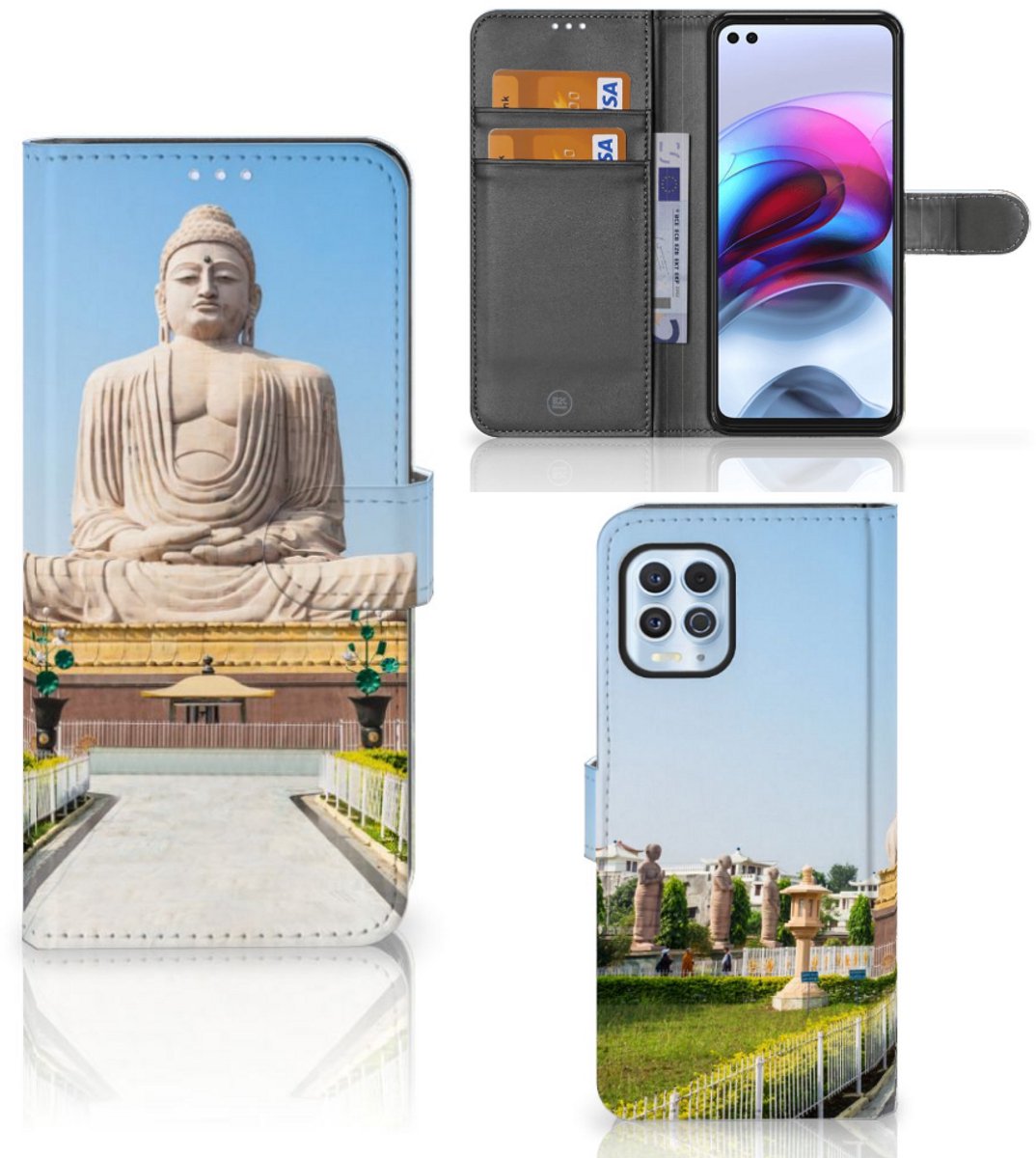 Motorola Moto G100 Flip Cover Boeddha