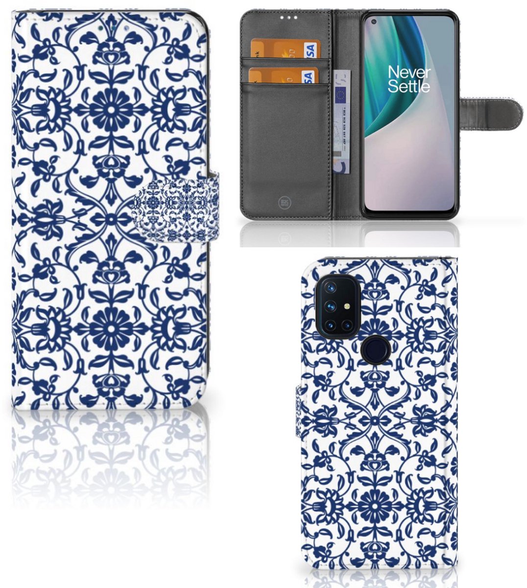 OnePlus Nord N10 Hoesje Flower Blue
