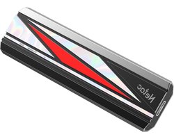 Externe SSD – Draagbare Harde Schijf – Snelle Data Overdracht – 2000 MB/s Leessnelheid – 256 GB Opslag – Zwart Metaal
