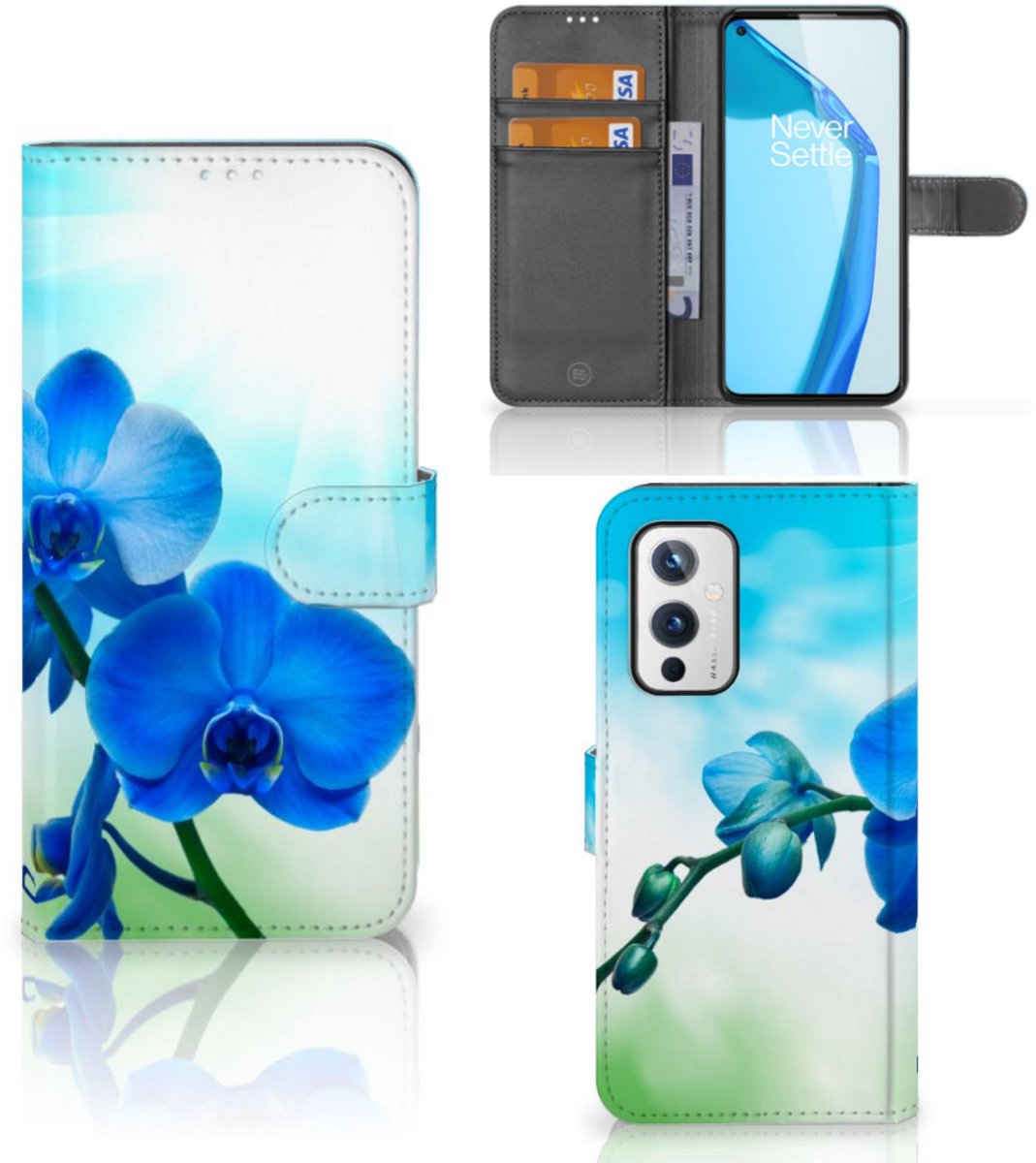 OnePlus 9 Hoesje Orchidee Blauw - Cadeau voor je Moeder