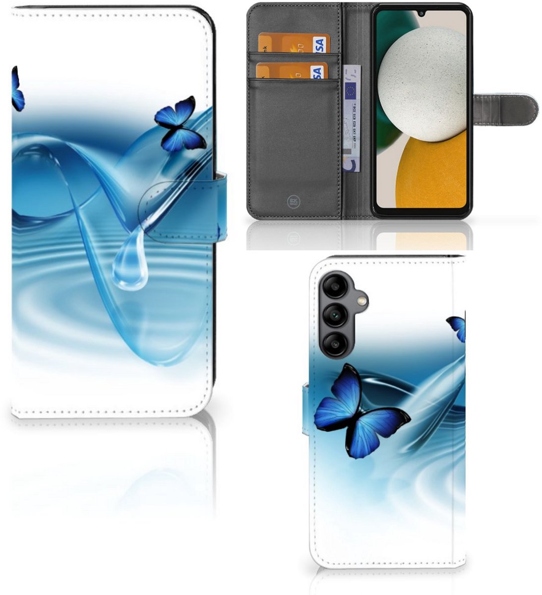 Samsung Galaxy A34 Telefoonhoesje met Pasjes Vlinders