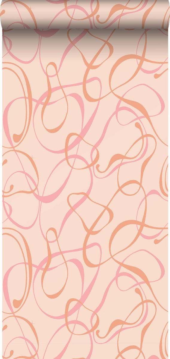 Sanders & Sanders behang figuratief motief zacht roze - 50 x 900 cm - 935276