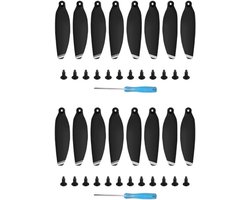DR1TECH Propellers voor DJI Mavic Mini drone, Low noise met installatiegereedschap, Aerodynamisch ontwerp, Low noise, High performance - 2 complete sets - Zwart en Zilver