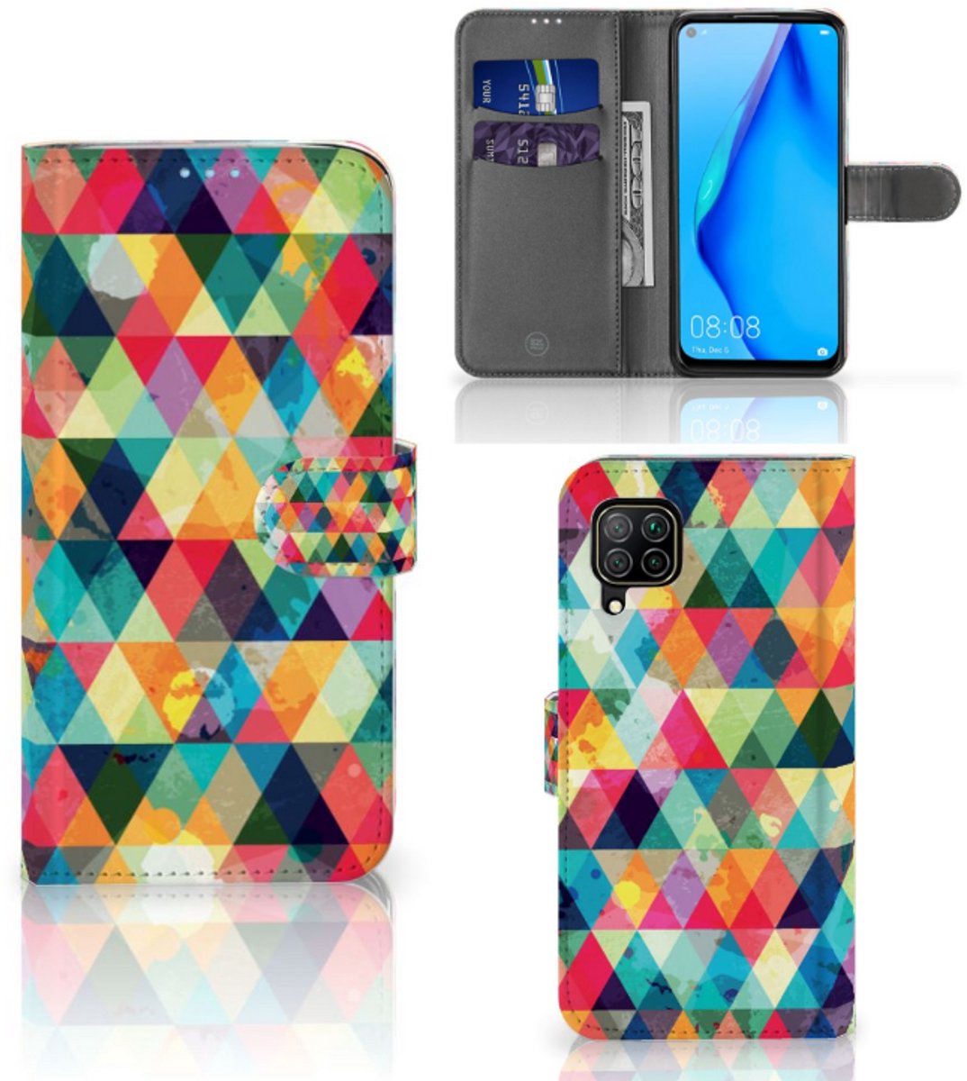 Huawei P40 Lite Telefoon Hoesje Geruit